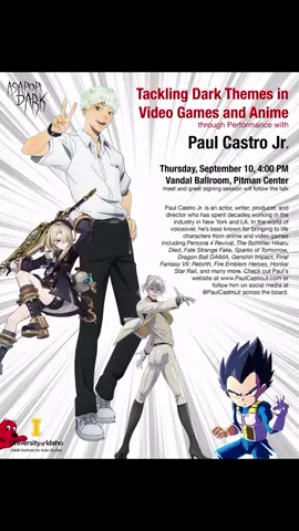 If you attend the University of Idaho, I’m headed your way as the Keynote speaker for AsiaPOP! Dark to talk all things The Summer Hikaru Died, Genshin Impact, Belle, Persona, Twisted Wonderland and NEO:The World Ends With You!  Hope to see you there!!! @University of Idaho #persona #twistedwonderland #genahinimpact #thesummerhikarudied #vegeta 
