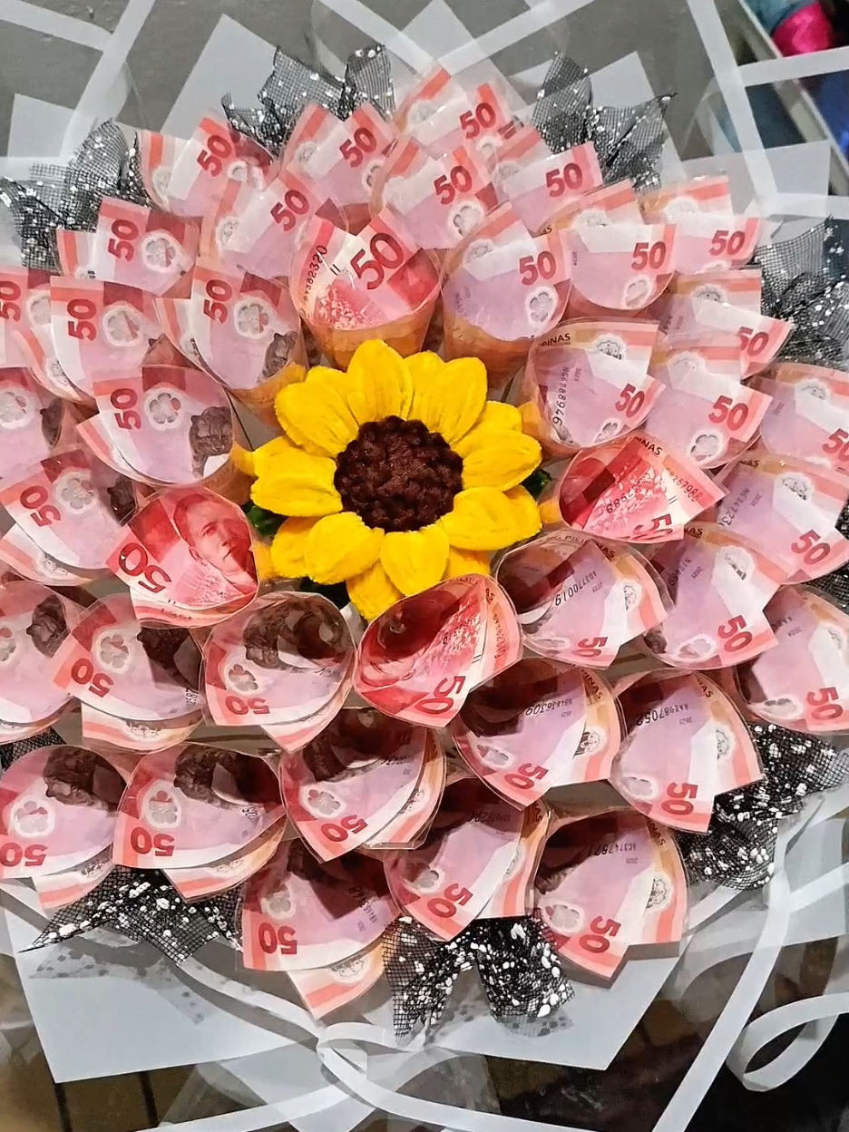 money bouquet worth ₱2,000, 40pcs of 50 bills 💵💐 #fyp #fyppppppppppppppppppppppp #handmade #moneybouquet #drixcraft 