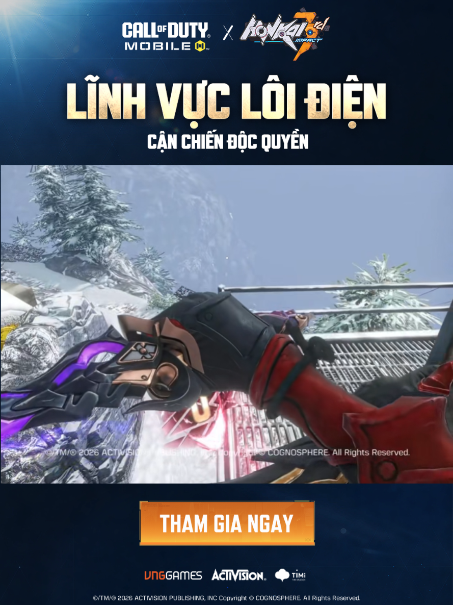 Lĩnh Vực Lôi Điện - Cận chiến độc quyền của collab Call of Duty: Mobile x Honkai Impact 3rd 😎 👉 Chiến Binh đã biết góc khoe skin xịn xò của AD chưa? #CallofDutyMobileVN #CODMVN #GamingOnTikTok 