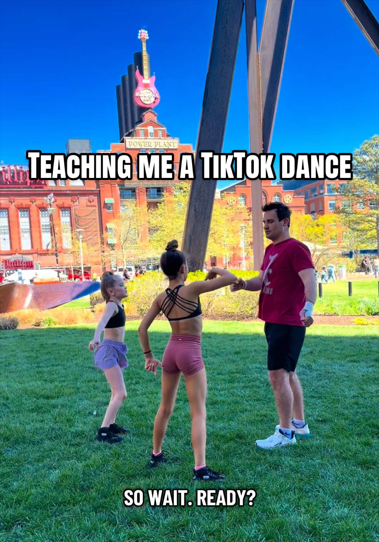 Summer and Siena taught me a TikTok  . #tiktokdance #dance #cheer #lesson #outside @siena🫶🏻💖🫰🏻  . My flyers after stunting wanted to do a tik tok dance with me. Comment below how I did. Should I do more dances 