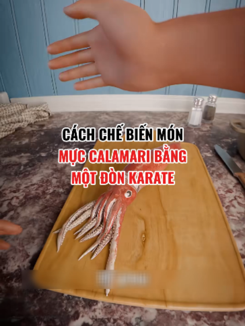 Cách chế biến món mực calamari bằng một đòn karate #banchuabiet #suthatthuvi #khampha #khoahoc #fyp