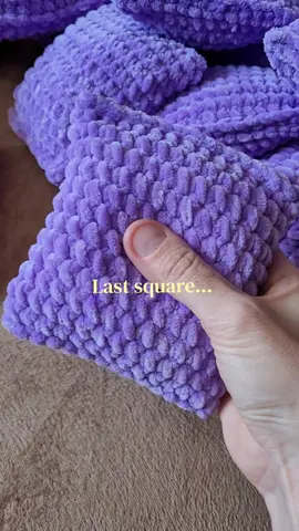 SURPRISE I crocheted another stuffed quilt! 🤣 this one in checks instead of stripes! pattern out now and how to video coming soon 🥰🥰 (side note isn't this the prettiest purple yarn you've ever seen?! it's cygnet jellybaby chenille fyi)