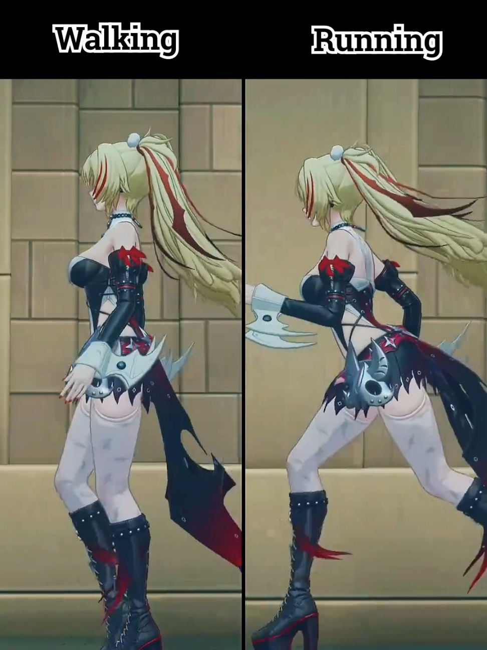 Claret walking and running animations #zzzero #zzzcreators #zzzclaret #zenlesszonezerocharacters #hoyoverse 