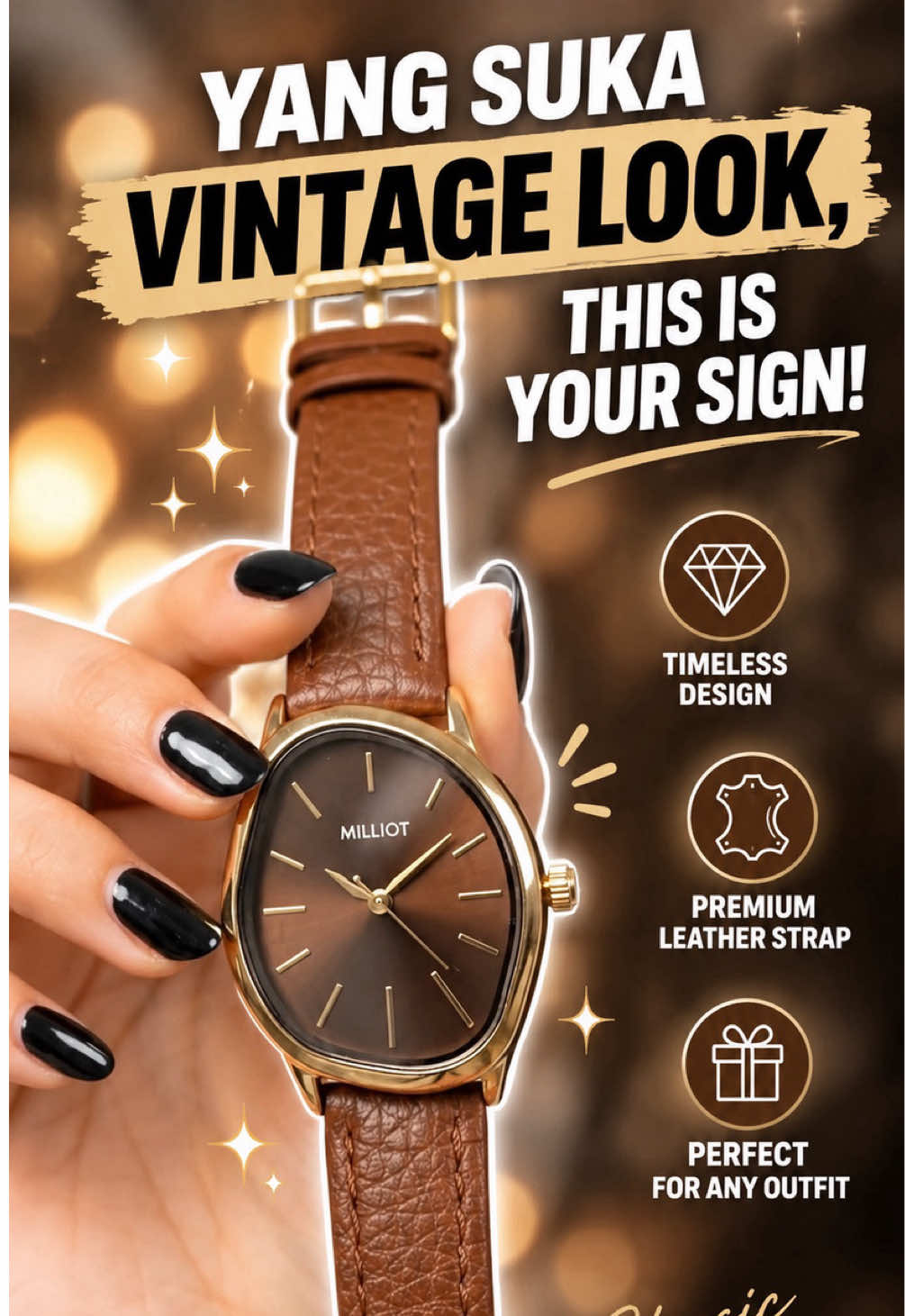 Milliot Collins Analogue Watch@Milliot #jamtangan #jamtanganwanita #womenwatch #jamwanita #jamtanganmurah 