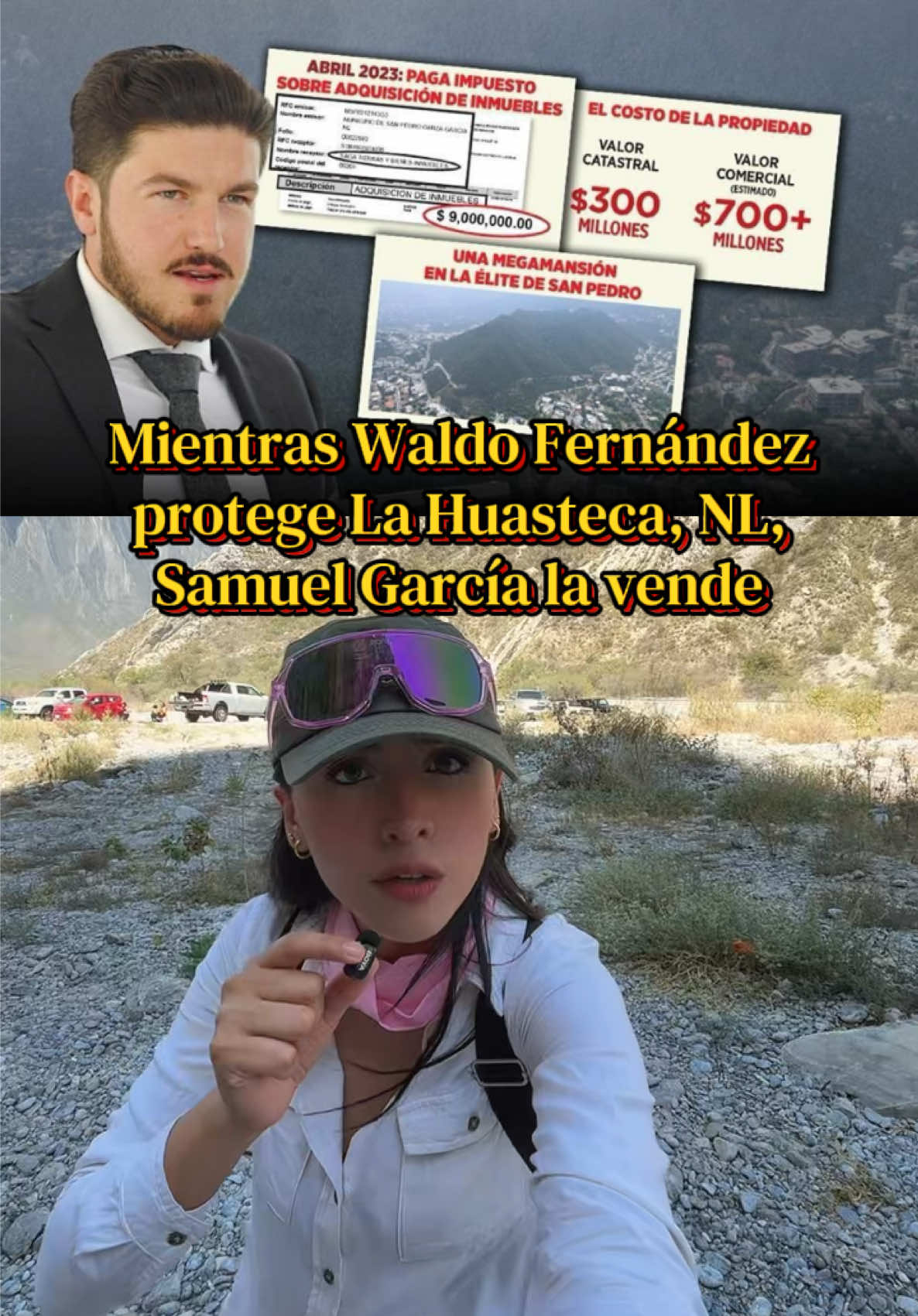 Mientras Waldo Fernández protege La Huasteca, Nuevo León, Samuel García la fracciona y la vende.  #waldofernandez #nuevoleon #morena #claudiasheinbaum #samuelgarcia