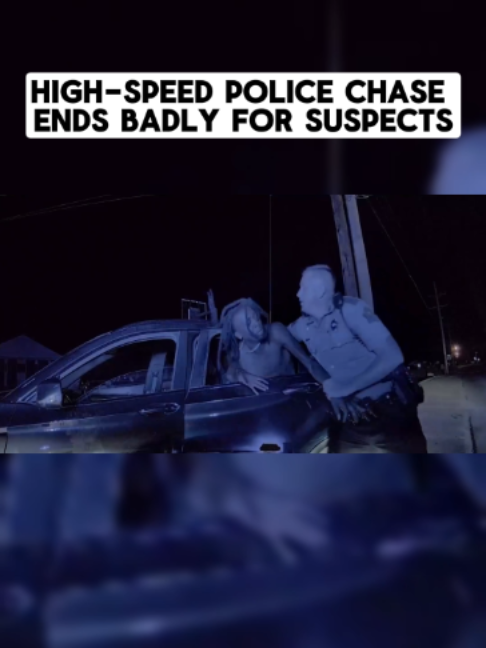 High-Speed Police Chase Ends Badly for Suspects #fyp #bodycam