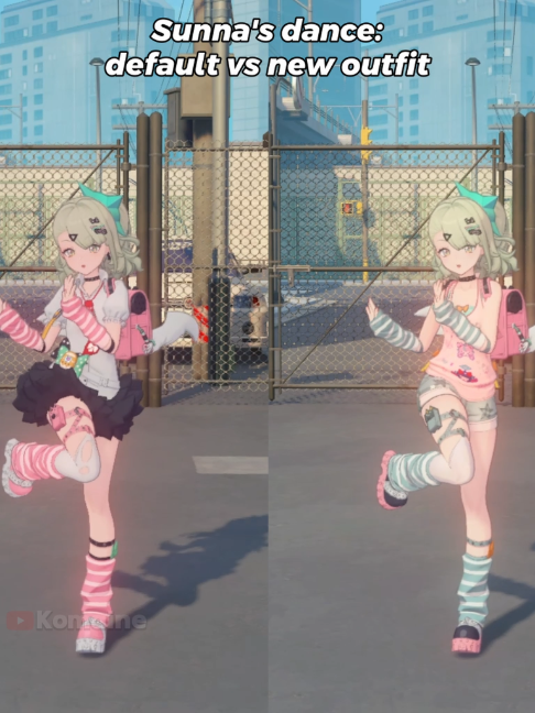 Sunna's Default vs New Outfit Dance #zenlesszonezero #zzz #sunna #dance