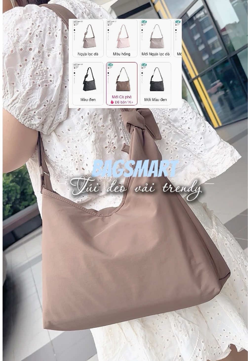 BAGSMART – chiếc túi đeo vai cân mọi outfit. Nhẹ, chống nước, nhiều màu trendy, đeo vai hay đeo chéo đều tiện cho mọi ngày #vzone #bagsmart #tuideobagsmart #tuixachbagsmart #teen 