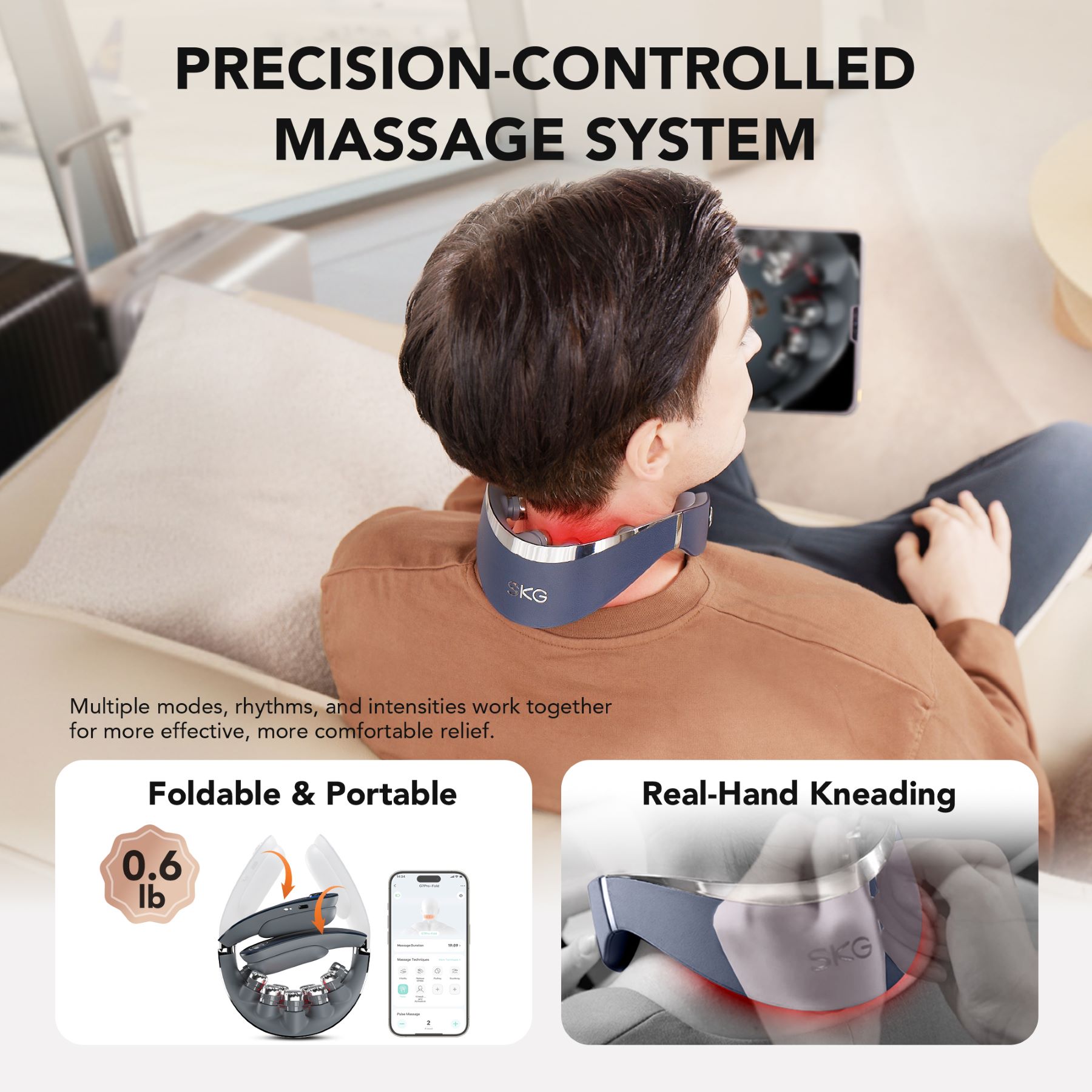 صُنع من أجل صحتك، ليمنحك السعادة Created for your health, Bringing you happiness.#massager #G7ProFold#SKG