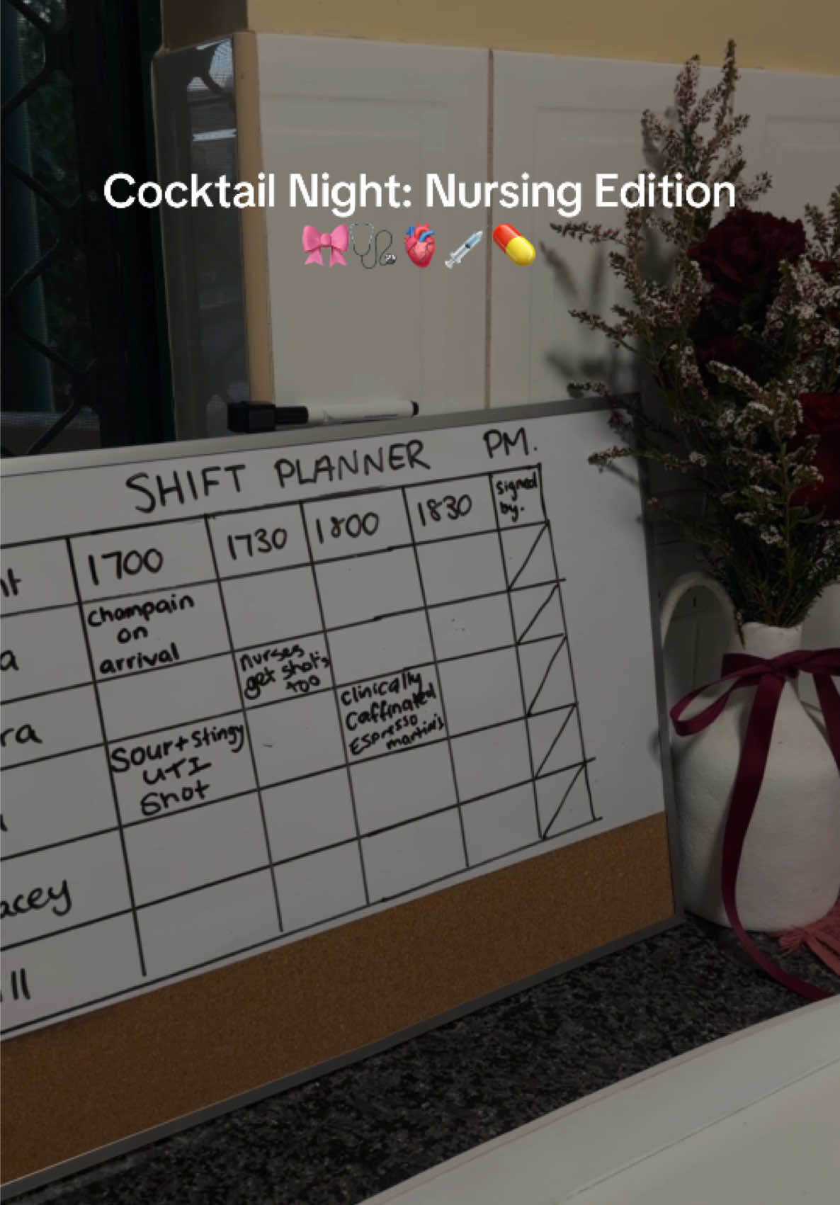 Putting our clinical skills to good use 🫀✨💉#fyp #nurse #cocktail 