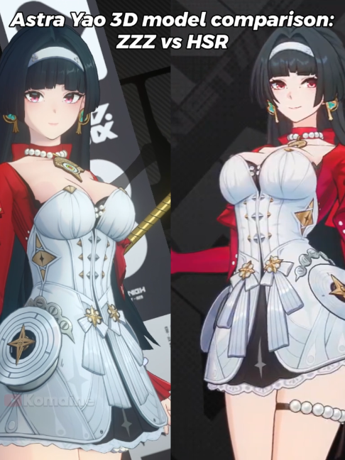 Astra Yao 3D Model Comparison: ZZZ vs HSR #zenlesszonezero #honkaistarrail #astrayao #hoyocreatorsׁ #3dmodel