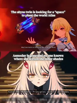 If the line “ she loves her new master than herself “ means Asmoday is now working with the abyss twin ! Since the abyss twin has the new world atlas now and need a space for it || #GenshinImpact #asmoday #abysssibling #lumine #aether genshin impact theory 