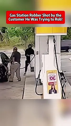 Gas Station Robber Shot by the Customer He Was Trying to Rob! #selfdefense #breakingnews #news #fyp #foryou 