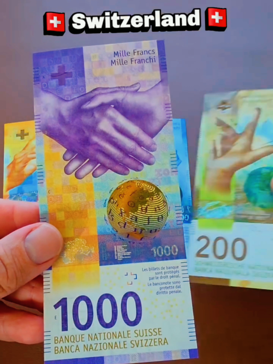 This single paper is worth over $1,200 USD! 🤯🇨🇭  Switzerland isn’t just one of the most expensive countries in the world — it also has one of the strongest economies, highest salaries, and highest purchasing power! 💰🇨🇭 ​Thanks to a highly transparent financial system and stability, the Swiss Franc remains one of the safest currencies on earth. ​Fun fact: The 1000 CHF note is one of the highest-value banknotes in circulation globally! 🤯 ​Would you carry cash like this? 👇 ​#switzerland #swissfranc #swisseconomy #zurich #zurichlife 