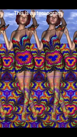 That’s a good one 🕵️ #stereogram #opticalillusion #eyetest #challenge 