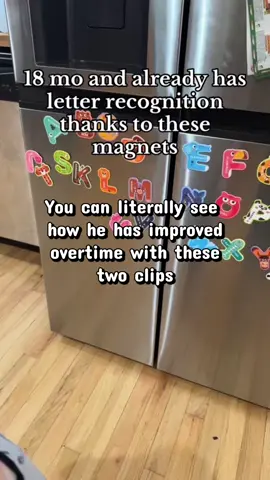 Learning while playing is our favorite thing. He has been able to say his alphabet since 15mo. These magnets are what started his love of learning. Will make great Christmas gifts or stockings stuffers. Boobaskets or just a great gift in general. #learningtoys #playandlearn #toddlerplay #alphabet #fridgemagnets 