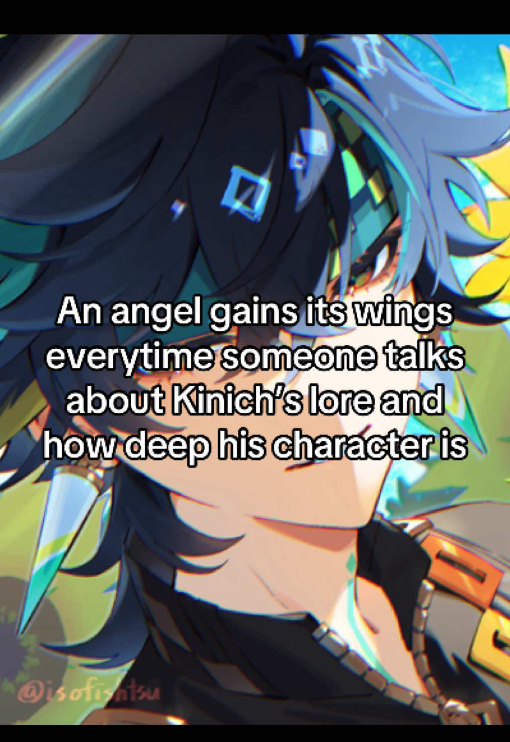 👀👀 Like he has a pretty face, but his lore and character development is so interesting I wish more people talked about it #kinich #kinichgenshin #GenshinImpact #genshin #kinichgenshinimpact 