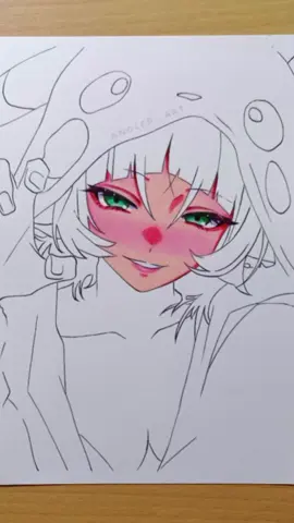 Jane Doe face coloring 🖤 #zenlesszonezero #draw #art #drawing #fyp 