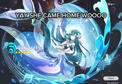 i pulled before my shift so the whole time it was agony because i wanted to start building her // ill post a showcase of her in my skirk team unless i get vesna before then #vodyanitsa #vesna #genshin #genshinimpact33 
