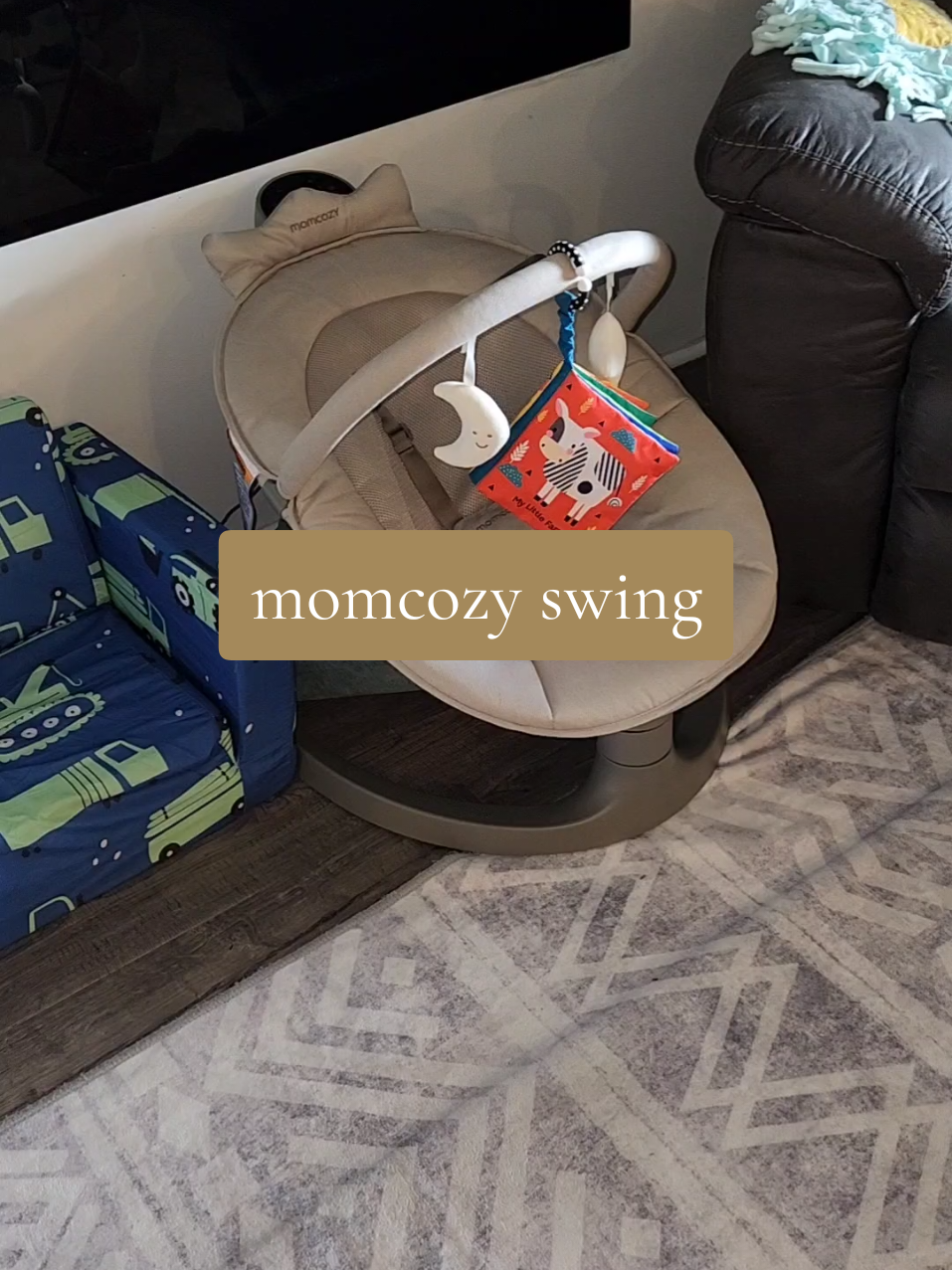 finally a baby swing that grows with them and is affordable! #Momcozy #MomcozyBabySwing #BabySwing #HandsFreeParenting #babyessentials