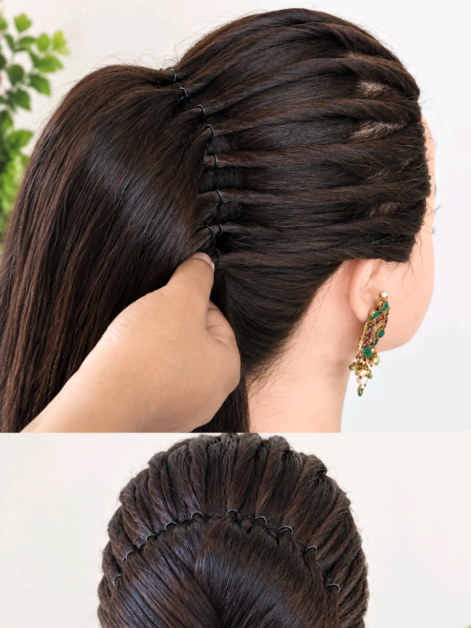 Easy & Beautiful Juda Hairstyle 💖✨ #fyp #hairtok #juda  #Hairstyle #bunhairstyle 