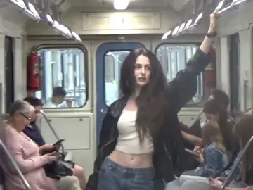 Riding around Moscow metro together 