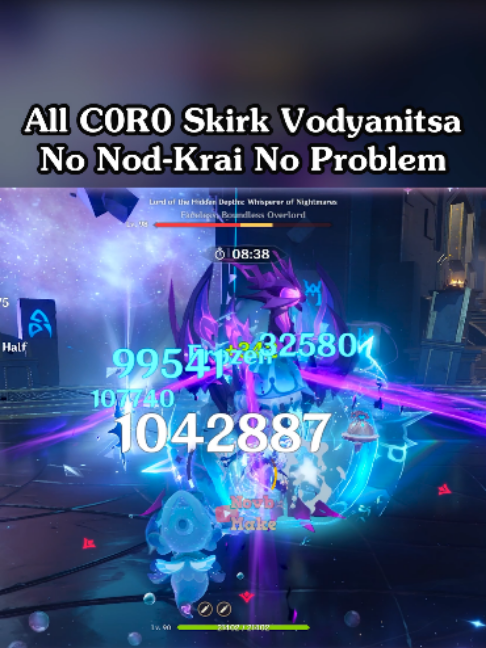 Tất Cả C0R0 Skirk Vodyanitsa Không Nod-Krai Không Vấn Đề Với La Hoàn 7.1 #genshinimpact #hoyocreators #novbmake #skirk #vodyanitsa