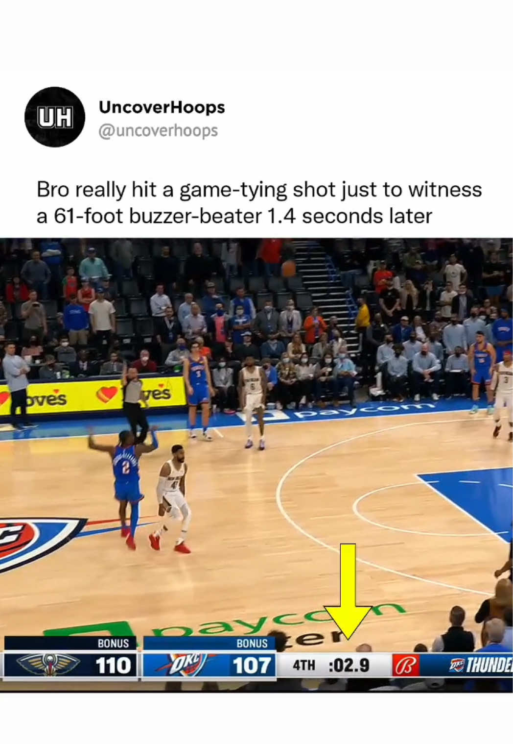 Imagine losing after that shot 😭💔 #NBA #basketball #nbabasketball #sga #hoops 