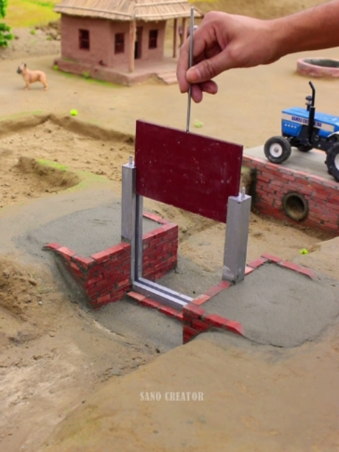 Building Mini Watergate System For irrigation #miniature #construction #building #DIY
