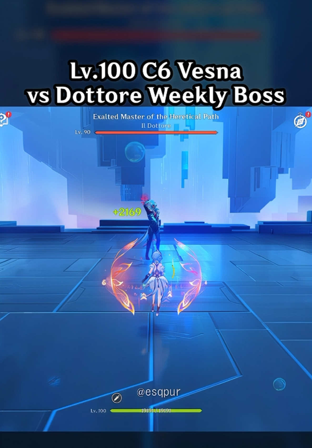 Lv.100 C6 Vesna vs Dottore Weekly Boss #GenshinImpact #hoyocreators #Vesna 
