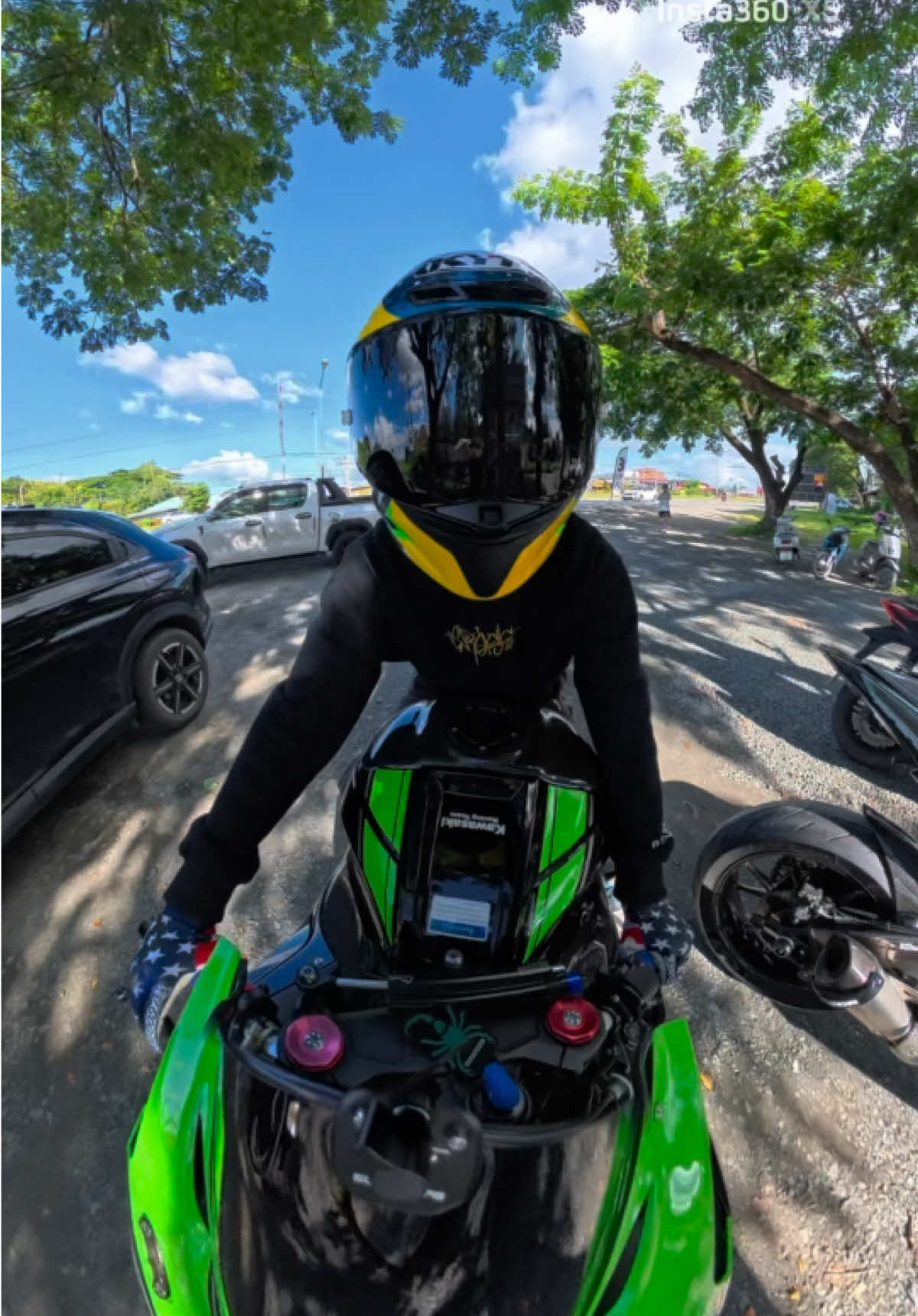 ไปกินกาแฟกัน😎#zx10r #ท้ายแม่คือ #lnsta360x5 #Cnx #fypシ 