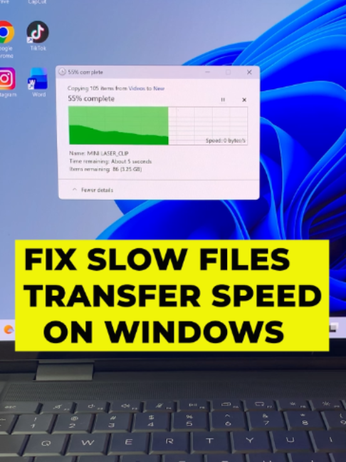 How to FIX Slow Files Transfer on Windows #troubleshooting #pctips #techtipsandtricks #windows
