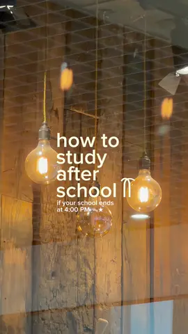 ‼️ how to study after school if your school ends at 4:00pm 🕒 4:00–4:30 PM: Reset Get home, change, eat a snack, and relax for a little while. Don’t jump into studying immediately. 📚 4:30–5:15 PM: Main Study Session Start with your hardest or most important subject. Keep your phone away and focus on active studying. ⏳ 5:15–5:30 PM: Break Stretch, drink water, and take a proper mental break. Avoid getting lost in scrolling. 📖 5:30–6:15 PM: Second Session Work on another subject, finish homework, or practice questions. Focus on understanding rather than rushing. 📝 6:15–6:30 PM: Quick Revision Review what you studied and write down the key points you need to remember. 🎒 6:30–6:40 PM: Prepare for Tomorrow Pack your bag, check your homework, and decide what you’ll study next. ✨ Study smart, take breaks, and stay consistent. You don’t need to study all evening to make progress. 📍 Save this for later and follow davystudyx for more study tips and routines 💗