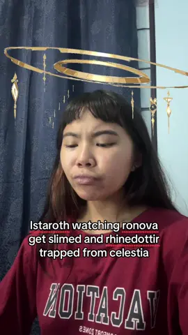 Lowk do wonder if she watching it all unfold , front row seats and all 🤷‍♀️ #GenshinImpact #genshinmeme #istaroth #ronova #rhinedottir 