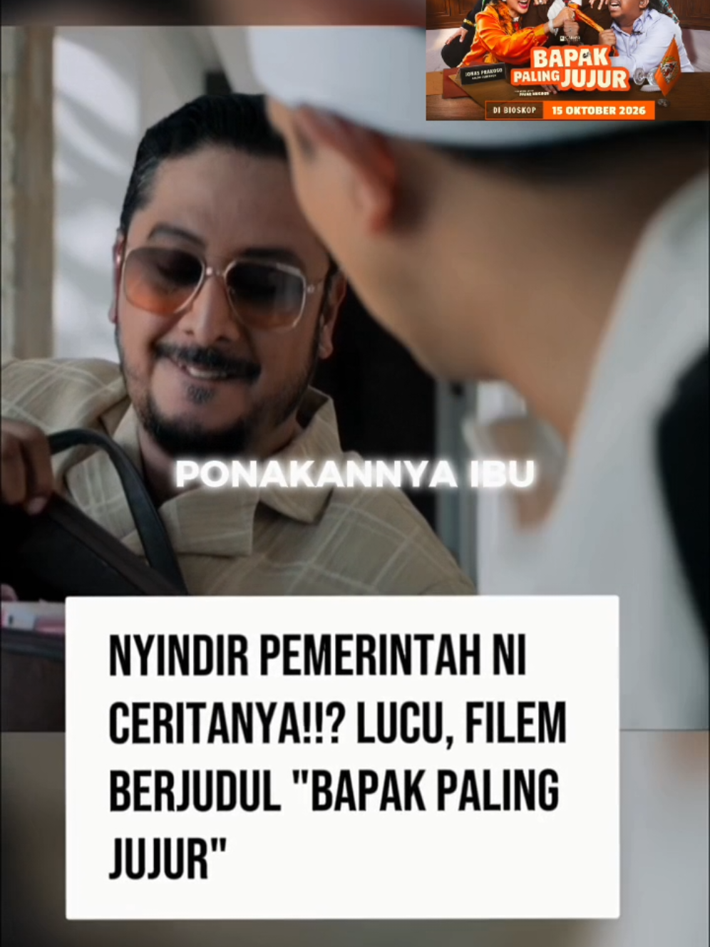 Info FIm  Judul: Bapak Paling Jujur Genre: Komedi / Satire Politik Sutradara: Fajar Nugros Tayang: 15 Oktober 2026 di bioskop seluruh Indonesia Production House: Cahaya Pictures   Sinopsis Singkat Jonas Prakoso adalah seorang calon gubernur yang tahu betul cara memenangkan hati rakyat.  Program,  janji  kampanye,  strategi,  hingga  citra  sebagai  pemimpin  ideal  sudah dipersiapkan.  Namun,  sebuah  kutukan  dari  neneknya  membuat  Jonas  tidak  bisa berbohong sama sekali.  Sejak saat itu, apa pun yang ada di pikirannya keluar begitu saja tanpa filter di depan tim sukses, keluarga, lawan politik, maupun rakyat. Hal-hal yang seharusnya disimpan mulai terbongkar,  pencitraannya  berantakan,  dan  kekacauan  mulai  muncul  dalam  kampanye maupun kehidupan pribadinya.  Cast Utama  ●  Andovi da Lopez — Jonas Prakoso ●  Claresta Taufan — Vanny ●  Benidictus Siregar — Marbun ●  Soleh Solihun — Sambodo ●  Nayla D. Purnama ●  Lolox ●  Cing Abdel ●  Indy Barends ●  TJ Ruth ●  David Nurbianto ●  Jeremy Teti ●  Akim Bagi @cahayapicturesid  #bapakpalingjujur #filmbapakpalingjujur #punyabapakjujur #bpjclip #punyabapakjujurclip01