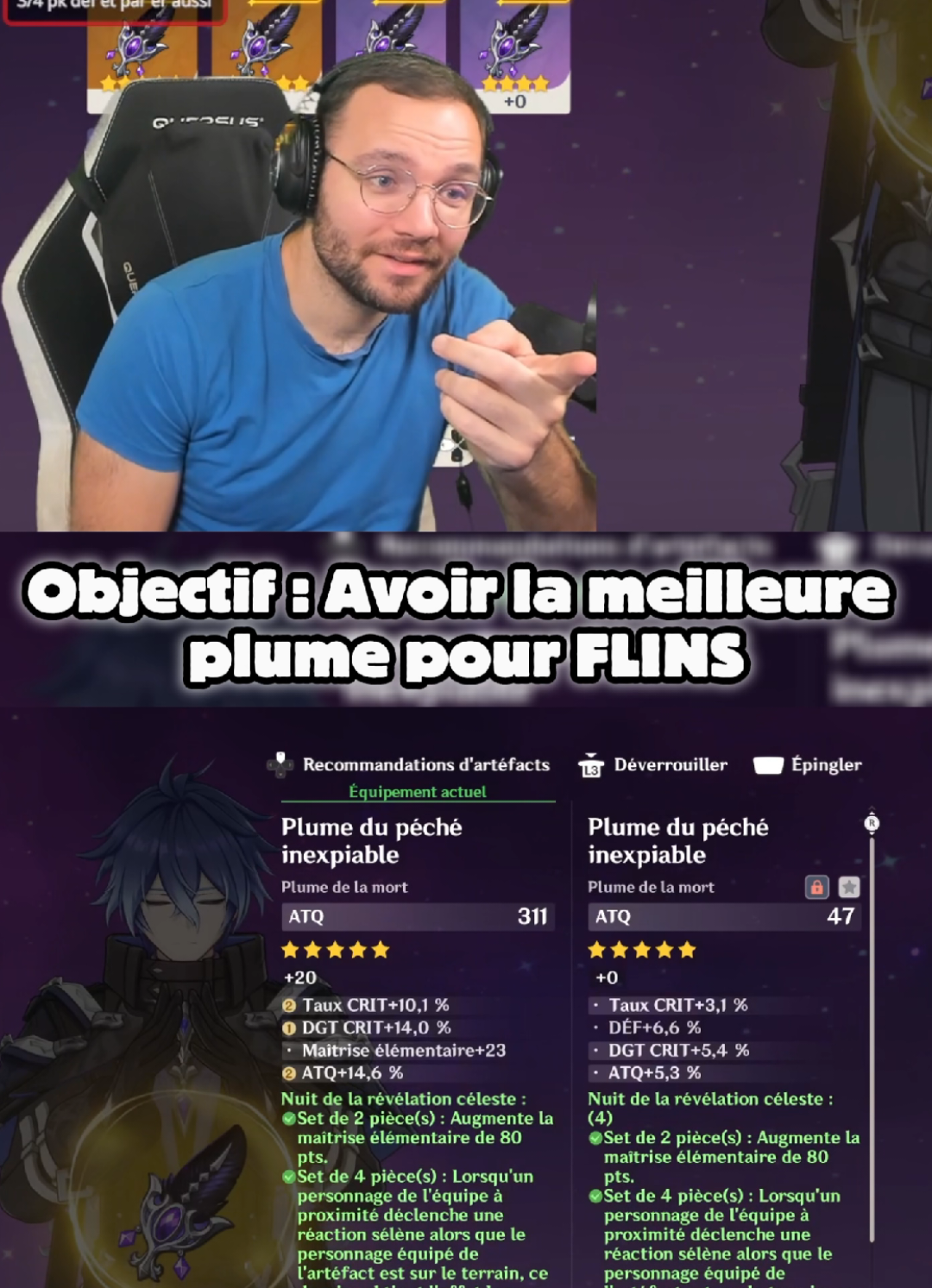 Objectif : Avoir la MEILLEURE PLUME pour FLINS #genshinedit #genshinvideo #genshin #GenshinImpact #genshinimpactedit 
