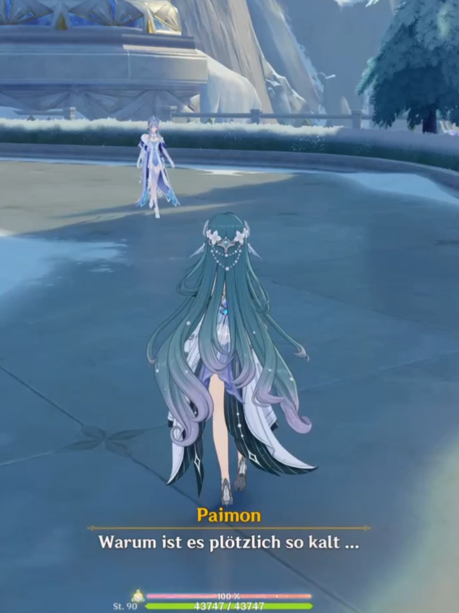 she's walking right outside of zapolyarny palace for anyone wondering😊  #GenshinImpact #genshin #tsaritsa #snezhnaya #hoyoverse 