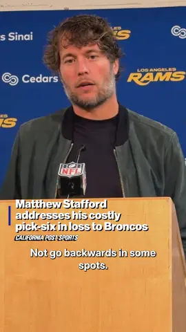 Rams star quarterback Matthew Stafford broke down the game-altering interception he threw against the Broncos. Read more at the link in bio.