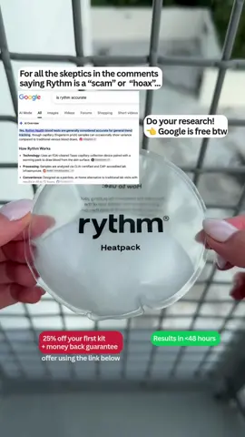Rythm is the world’s easiest blood test. It’s painless, you can do it from home, and you get your results in 48 hours. @Rythm Health 