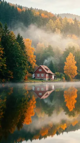 A quiet misty morning ☁️🍂 #nature #autumn #morning #relax #fyp 