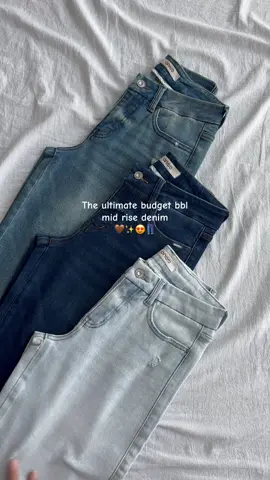 The ultimate budget bbl mid rise denim 🤎✨😍👖#oneso #b2s #widelegjeans #hotgirl #bluejeans 