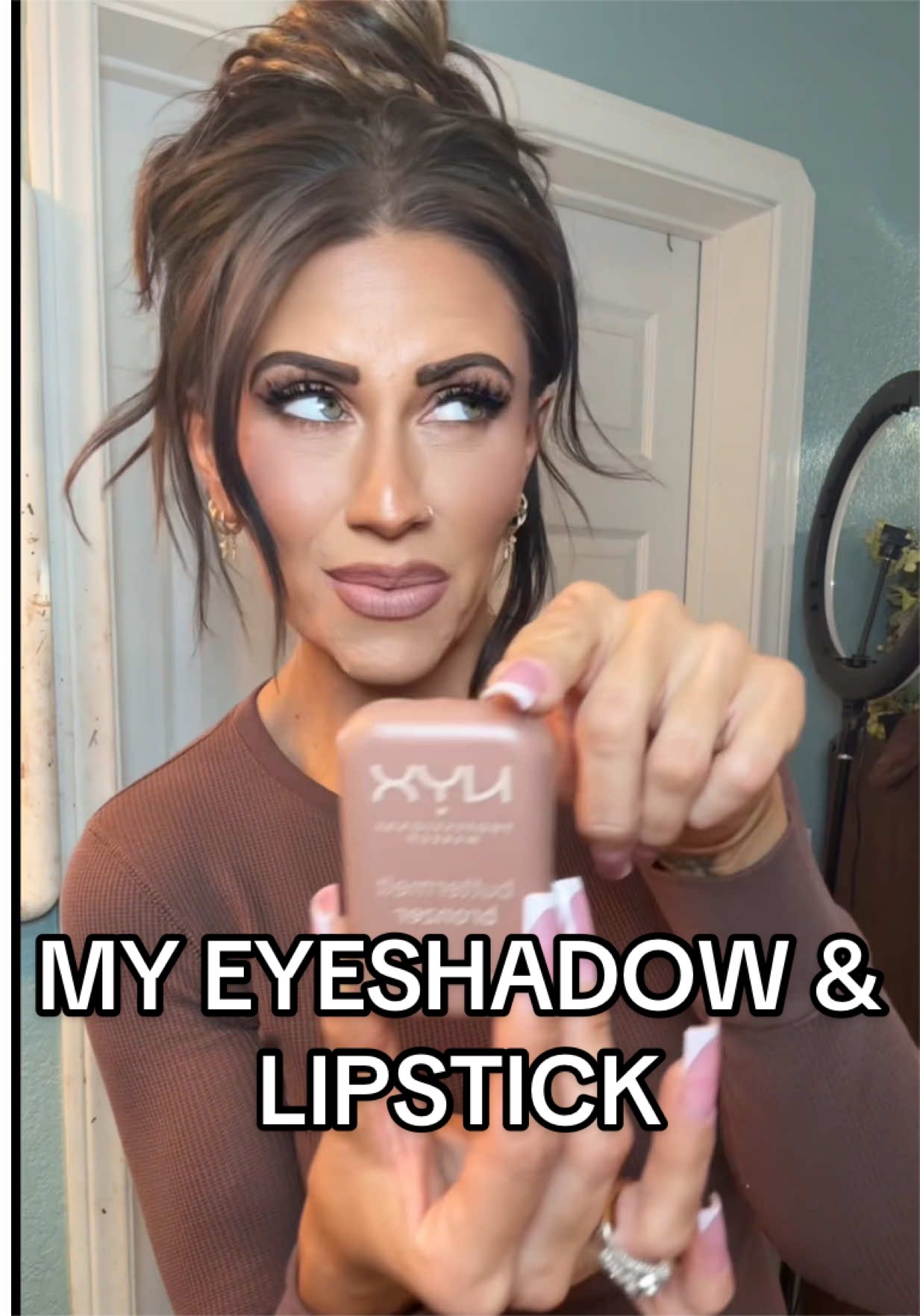 Beautiful makeup doesn't have to always be expensive.  Eyeshadow: NYX butter melt bronzer in the shade Butta biscuit  Lipstick: Wet & Wild in the shade Skin-ny dippin  #fyp #fypシ #foryoupage #wetandwild #makeup 