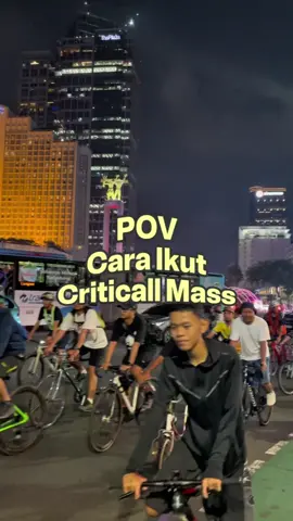 Bulan depan kita ramein lagi. Buat yang nggak punya temen gowes, santai… berangkat sendiri, pulangnya bisa nambah temen😁 Oh iya, buat @gamal.represcent  Wanginya mantap, cocok buat nemenin gowes 🙌 #criticalmass #cycling #fypシ゚viral #foldingbike #sepedaan 