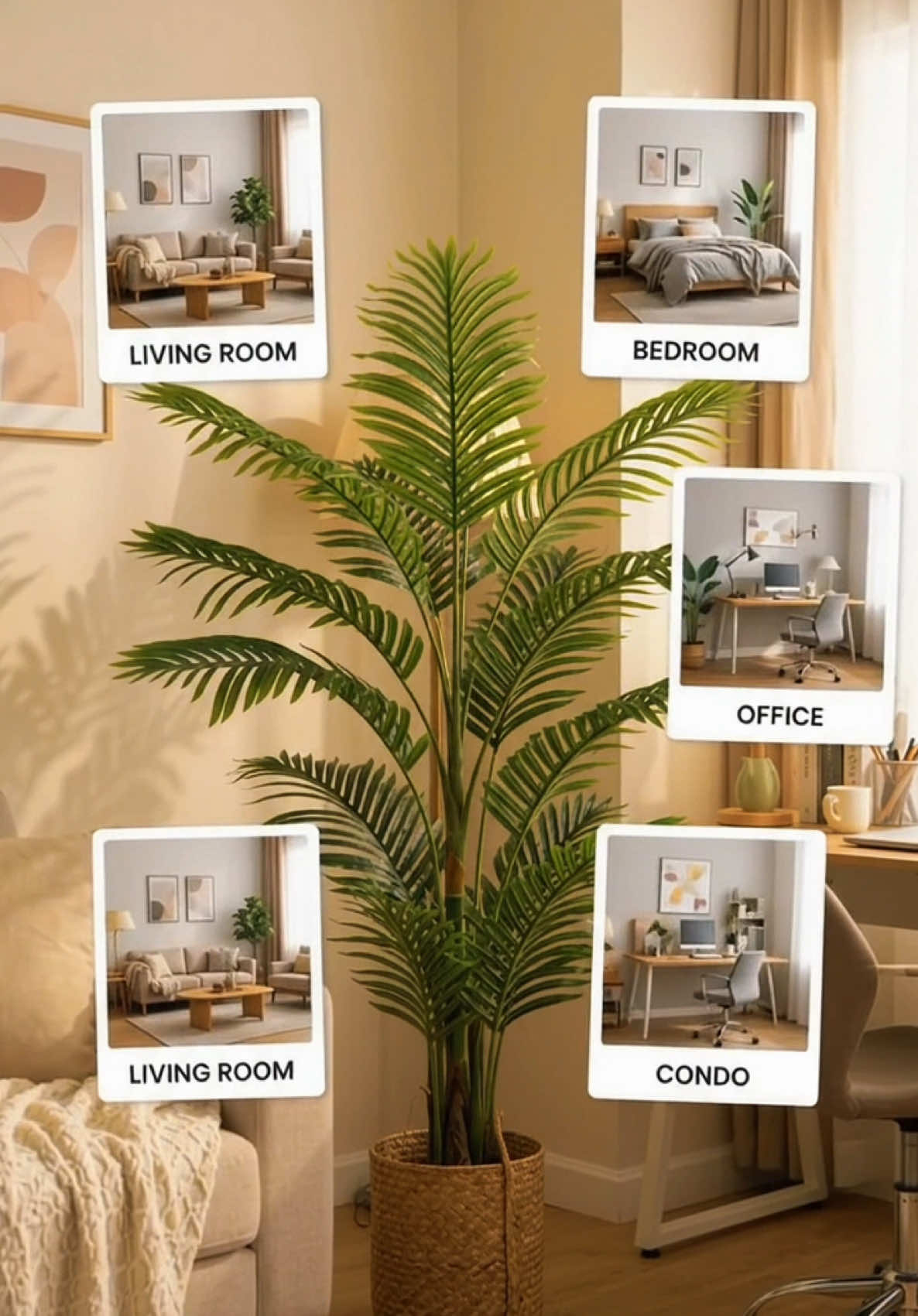 🌿 Instant green upgrade without the maintenance! Give your living room, bedroom, condo, office, or workspace a fresh aesthetic look with this realistic artificial palm plant. ✨ With its lush dense leaves, natural-looking branches, and adjustable shape, it adds a cozy tropical vibe without watering or soil. Perfect for anyone who wants beautiful greenery with less hassle. Available in different sizes for tabletop or floor display, so you can easily style small corners or larger spaces. 🏡🌱 ✅ Realistic & lush palm leaves ✅ No watering needed ✅ No soil needed ✅ No unpleasant odor ✅ Adjustable/rotatable branches ✅ Easy to assemble and display ✅ Great for home, condo & office decor ✅ Available in approx. 45–47cm, 68–93cm, 90cm & 105cm options 🛒 Add to cart now and give your space an effortless green aesthetic! #ArtificialPlant #ArtificialPalm #FakePlant #PalmPlant #HomeDecor                     