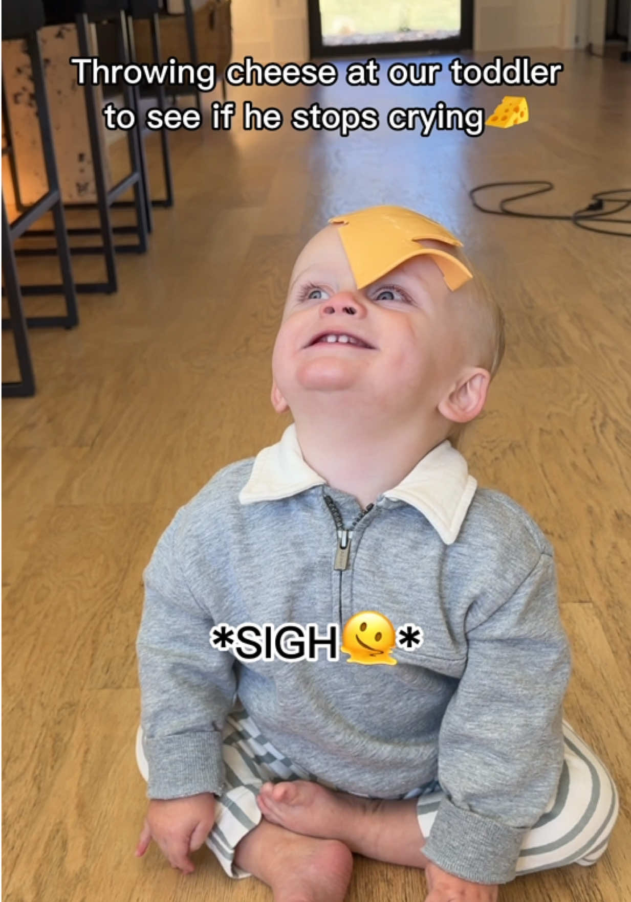 I can’t believe this worked😂😅🧀 #cute#funny#family#toddler 