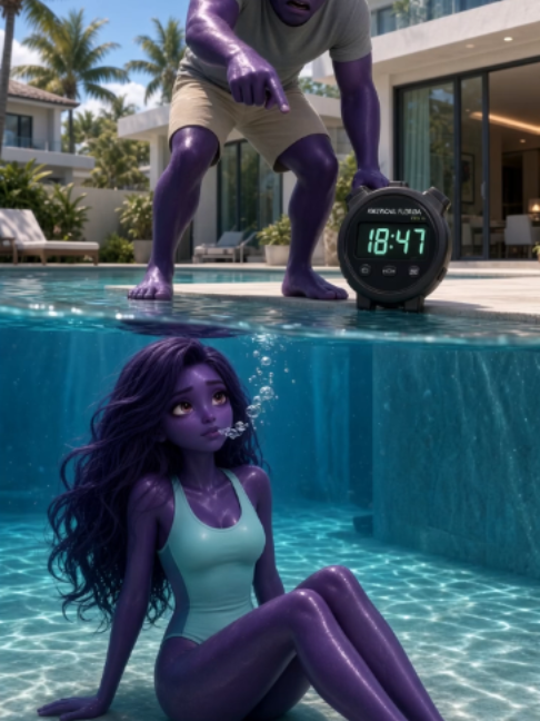 She stayed underwater for 20 minutes… but what happened after she won made no sense 😳🌊💰#brainrot #ai #fruitstory #aistory #fruitdrama