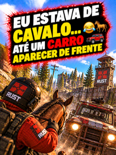 EU ESTAVA DE CAVALO… ATÉ UM CARRO APARECER DE FRENTE 😂🐎🚗 #Rust #rustgameplay #rustgame #rustclips #gaming