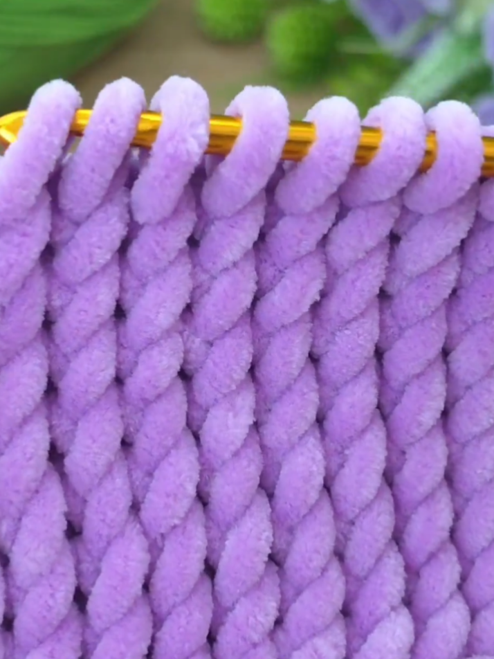 This purple velvet yarn will turn into baby blanket wait and watch easy step by step knitting patterns 🧶@TikTok UK #crochet #craft #handmade #patterns #DIY 
