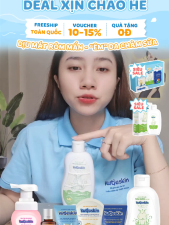 Các bé viêm da, chàm sữa, mụn sữa thì tham khảo ngay combo dịu da Kutieskin nhé #kutieskin #chamda