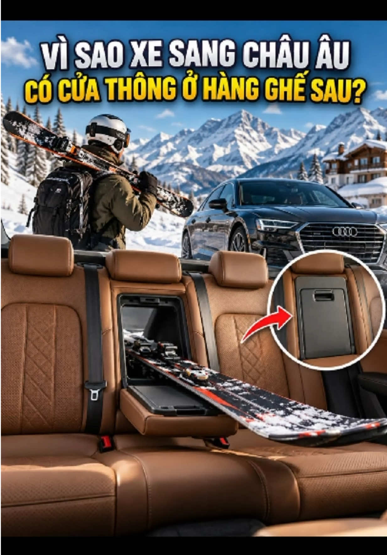 Chi tiết nhỏ xíu này trên xe sang châu Âu từng khiến dân mê trượt tuyết phát cuồng! 🎿❄️ #XeSang #XeChauAu #KienThucXe #BiMatXeHoi #Audi 